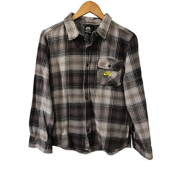 Nike SB Plaid Flannel Shacket | Boys Large (12-13Y) | Cotton Skateboarding Shirt - Picture 1 of 7